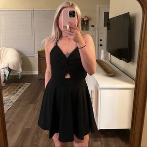 Black dress with shorts